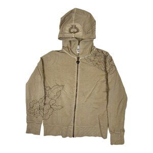 Vintage Vertigo Paris Cremallera Mediana Y2K Sweatshirt Hoodie Size Mediun Tan
